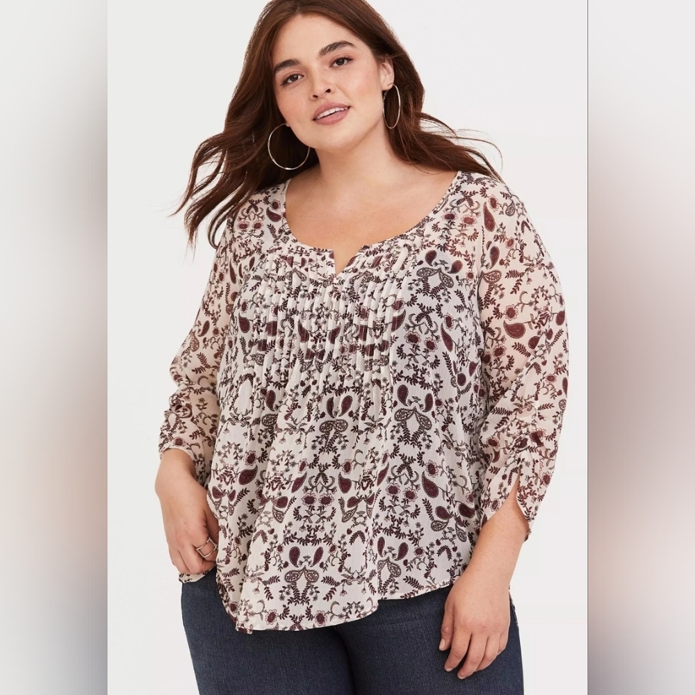 Torrid Elegant Floral Women's Blouse